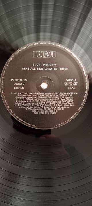 VINILO PRESLEY DOBLE LP