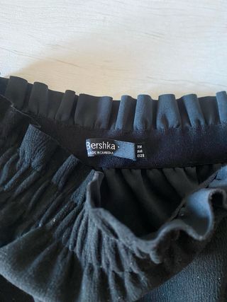 falda ante negra cintura ajustable