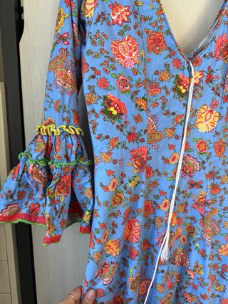 traje flamenca gitana azul flores