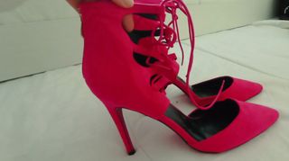 Tacones rosa fucsia antelina sin estrenar 💗