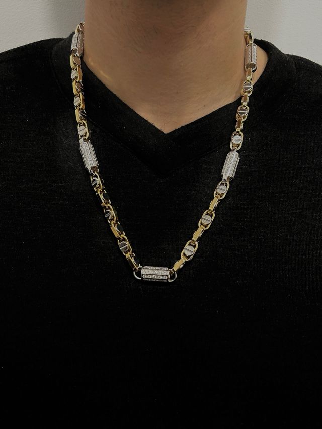 Cadena italiana diseño Oro18k 85g