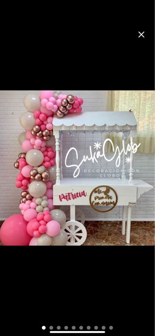 Carro Candybar mesa dulce Comuniones candy bar