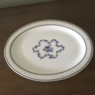 Vassoio centrotavola piatto fine porcellana 36x27