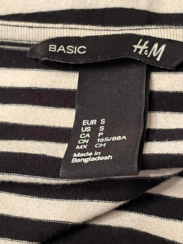 Abito righe bianco-nero H&M Tg S nuovo