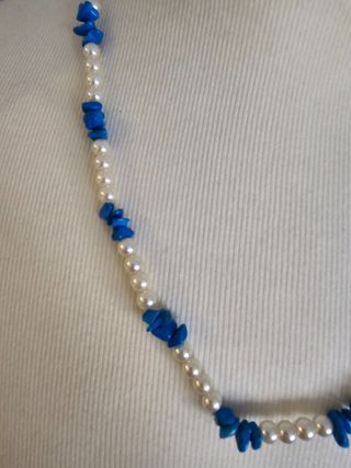 Collar de perlas de Mallorca y Turquesas nuevo a e