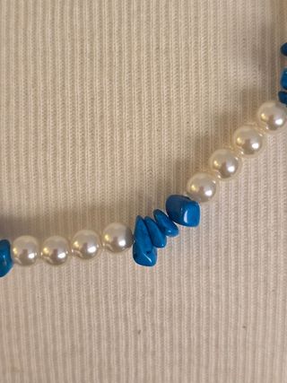 Collar de perlas de Mallorca y Turquesas nuevo a e