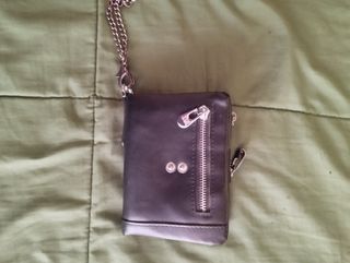Cartera Monedero negro Rock Punk Metal cuero