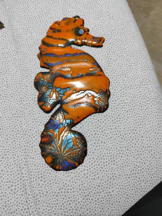 Cavalluccio marino in rame smaltato