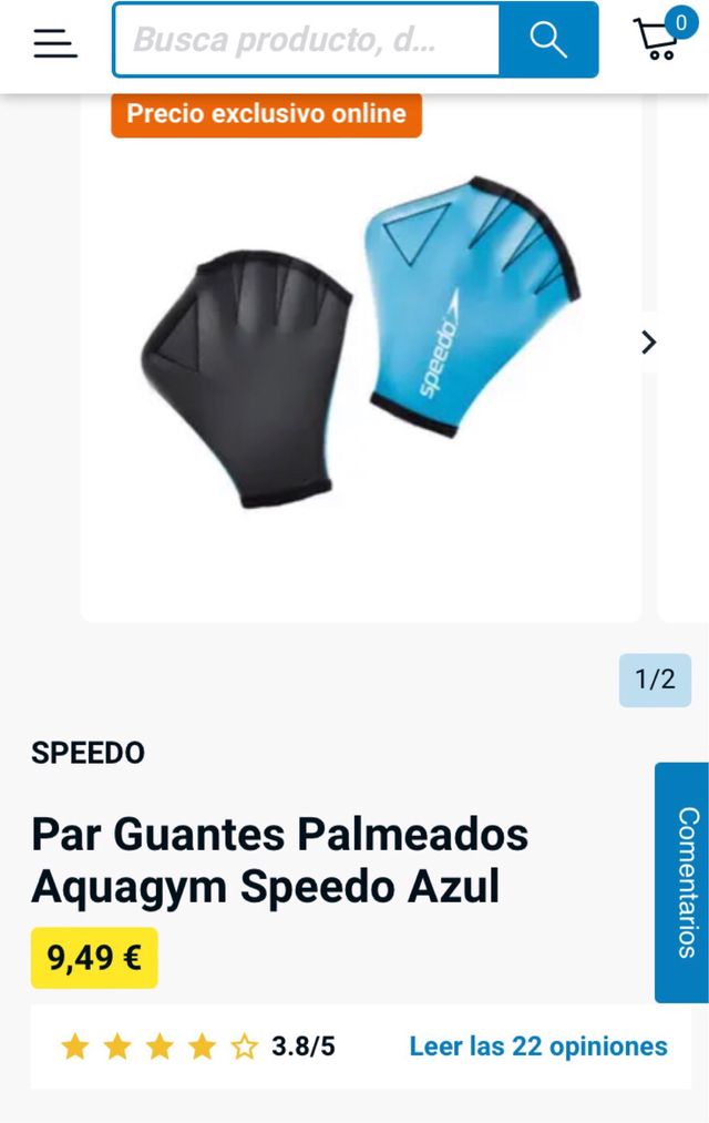 guantes de agua palmeados