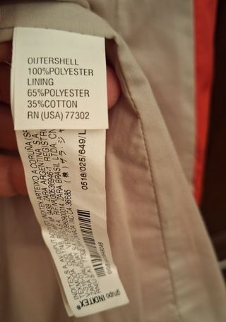 Parka roja anaranjada ZARA BASIC Talla L