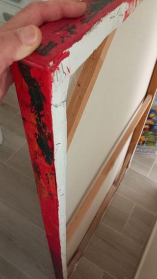 Cuadro oleo  pintura tamaño grande en relieve art