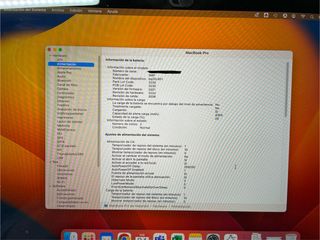Macbook Pro 13” 2017 Touchbar - Sin batería. 