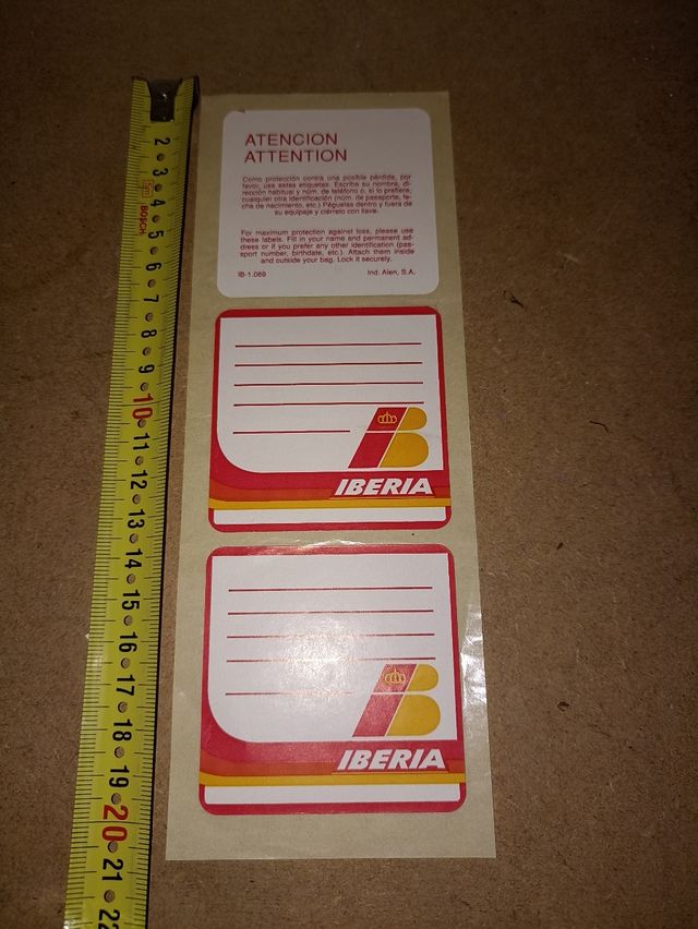 Pegatinas Iberia. Antiguas