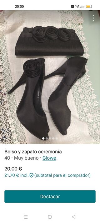 Zapatos y bolso fiesta