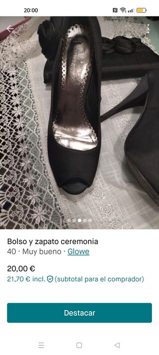 Zapatos y bolso fiesta