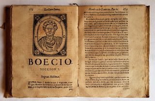 Libro antiguo La Corte Santa (1670) y marcapáginas