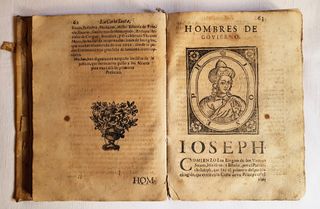 Libro antiguo La Corte Santa (1670) y marcapáginas