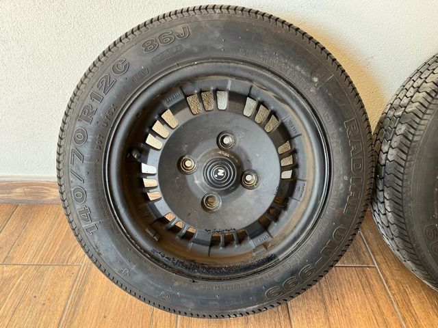 3 llantas 12” abarth, mini clasico, autobianchi...