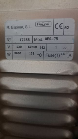 Autoclave RAYPA AES 75L