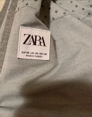 Chaqueta americana gris Zara