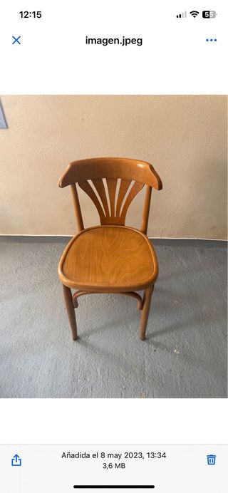 Sillas thonet marron claro