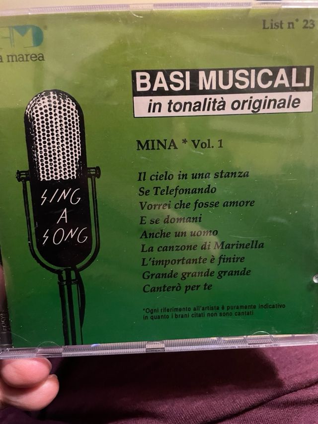 cd Mina basi originali karaoke