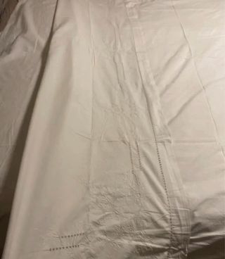 lenzuolo vintage ricamato a mano