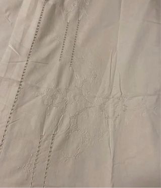 lenzuolo vintage ricamato a mano
