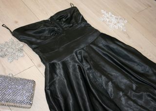 VESTIDO PALABRA DE HONOR NEGRO TUL ESTILO PINUP