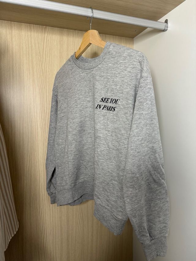 Sudadera gris Bershka