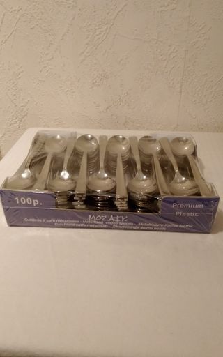 Cubiertos de plástico metalizados