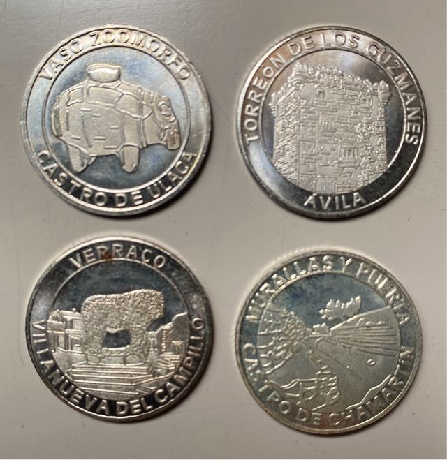 Coleccion monedas bañada plata  Monumentos Avila