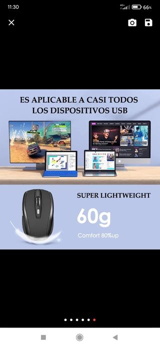 MOUSE USB INALAMBRICO.(USA 2 PILAS AAA INCLUIDAS)