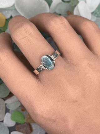 Anillo plata y turmalina ojo se gato