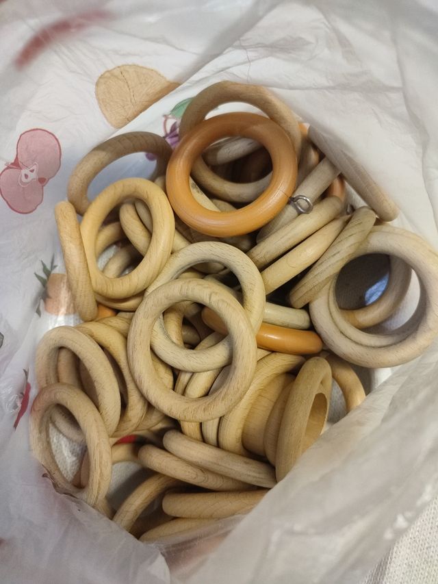 Aros de cortinas madera vintage