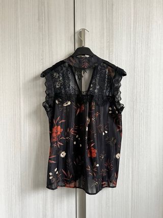 Top donna nero/marrone S