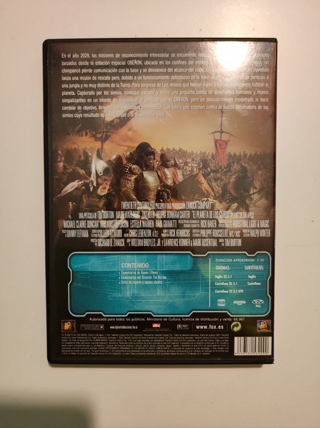 DVD Planeta de los simios