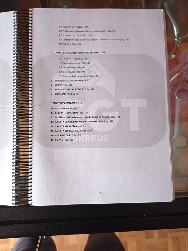 Tema oposiciones correos hasta el tema 6 ,con test