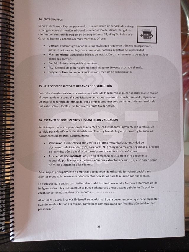 Tema oposiciones correos hasta el tema 6 ,con test