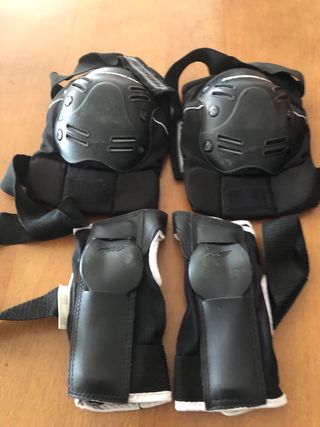 conjunto de rodilleras y muñequeras