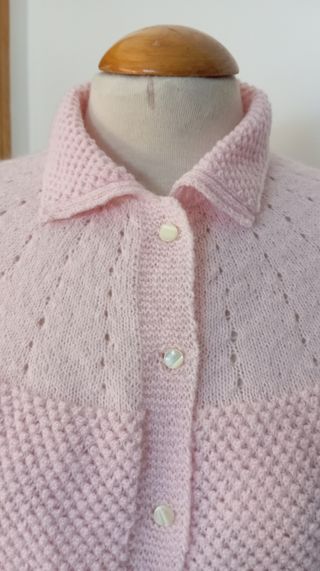 Chaqueta rosa vintage. Mañanita