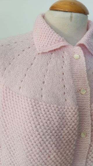 Chaqueta rosa vintage. Mañanita