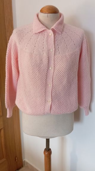 Chaqueta rosa vintage. Mañanita