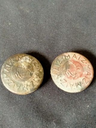 BOTONES ANTIGUOS S.XIX CON INSCRIPCION