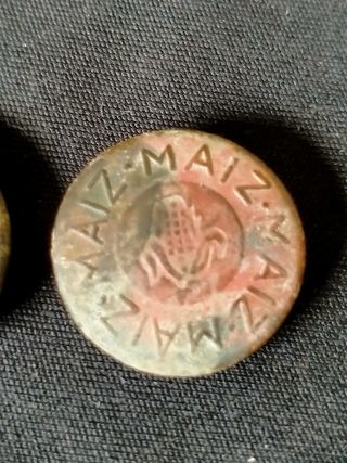 BOTONES ANTIGUOS S.XIX CON INSCRIPCION