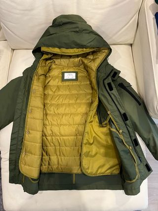 Parka con forro desmontable verde niño 8 años Zara