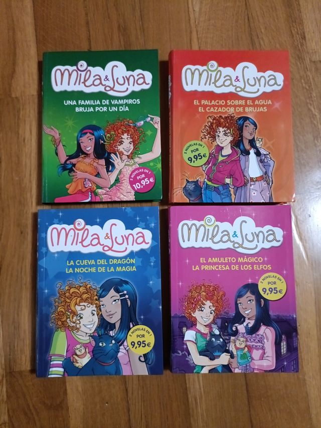 Lote 4x2 libros Mila y Luna
