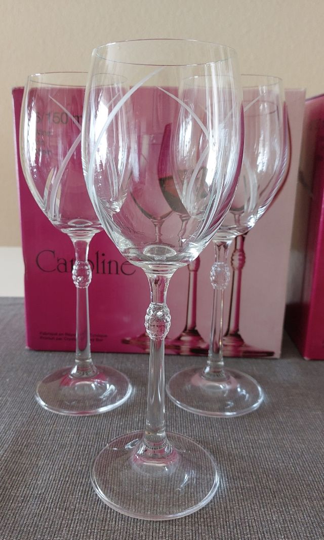 Bohemia cristal copas de vino (12 uds)