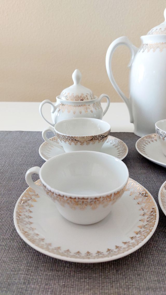 Juego de café porcelana Santa Clara