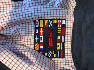 Nautica/gabardina azul marino oversize vintage